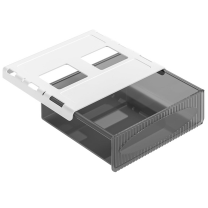 Boîte de rangement à tiroir auto-adhésive sous table – tiroir caché de grande capacité pour bureau, armoire ou organisation d’espace