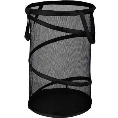 Panier à linge pliable durable – sac de rangement en maille avec cadre, organisateur pratique pour tri du linge, salle de bain ou buanderie